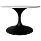 Leisuremod Verve 27" Coffee Table with Sintered Stone Top in Black and White, , large