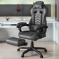 Rta Products Llc Fully Reclining Executive Office Chair with Footrest in Black and Grey, , large