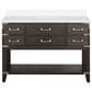 Lexora Home Norwalk 48" Single Bathroom Vanity in Brown Oak with White Cultured Marble Top and Rectangular Sink, , large