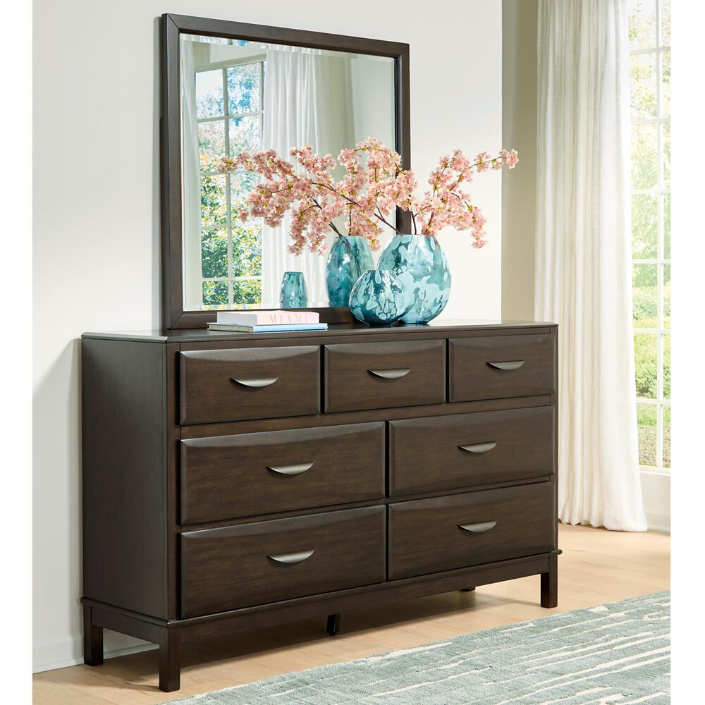 Ashley Vanmore 7-Drawer Dresser and Mirror in Rich Merlot, , large