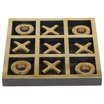 Maple and Jade Tic Tac Toe Game Set in Black, Grey and Gold, , large