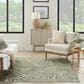 Nourison Garden Oasis GOA01 Ivory and Green 6" x 9" Indoor/Outdoor Area Rug, , large