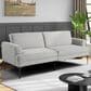 Lifestyle Solutions Paulie Convertible Sofa with Gray Cushion in Black, , large