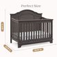 Delta Children Asher 6-In-1 Convertible Crib in Rustic Grey, , large