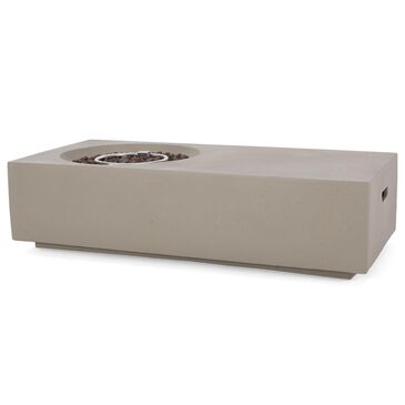 Hearth and Haven Rectangle MgO Concrete Fire Pit in Light Grey, , large
