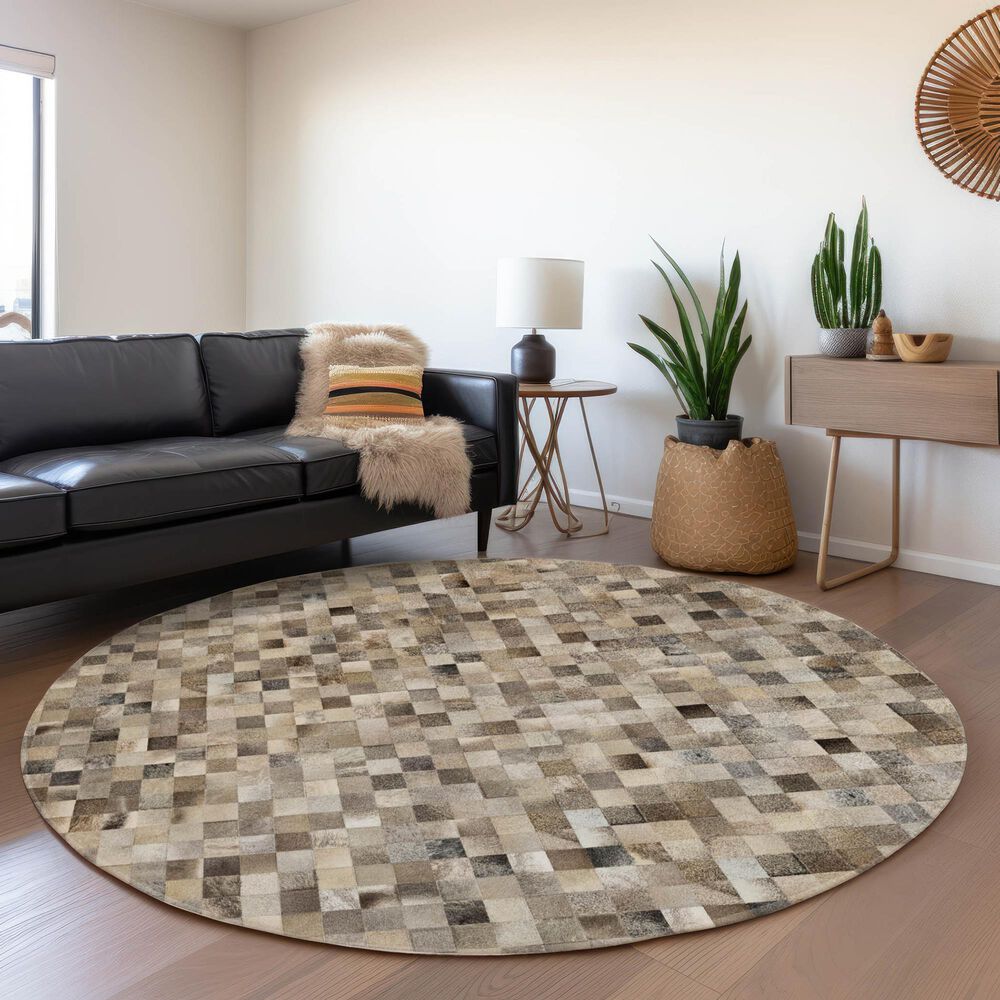 Dalyn Rug Company Bozeman BM2 Gray 8&#39; Round Area Rug, , large
