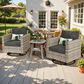 HOMLUX 3-Piece Outdoor Conversation Set in Black, , large