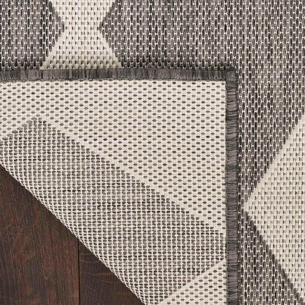 Nourison Positano Geometric Charcoal 7&#39; x 10&#39; Indoor/Outdoor Area Rug, , large