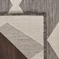 Nourison Positano Geometric Charcoal 7" x 10" Indoor/Outdoor Area Rug, , large