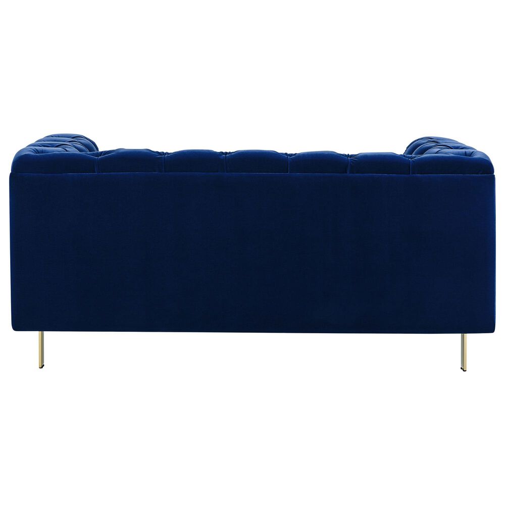 Steve Silver Charlene Stationary Loveseat in Sapphire Blue Velvet, , large