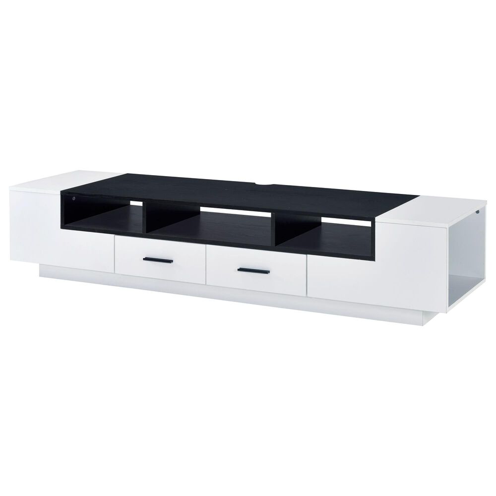 Gunnison Co. Armour TV Stand in White and Black, , large