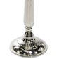 Uma Enterprises Pedestal Accent Table in Silver and White, , large