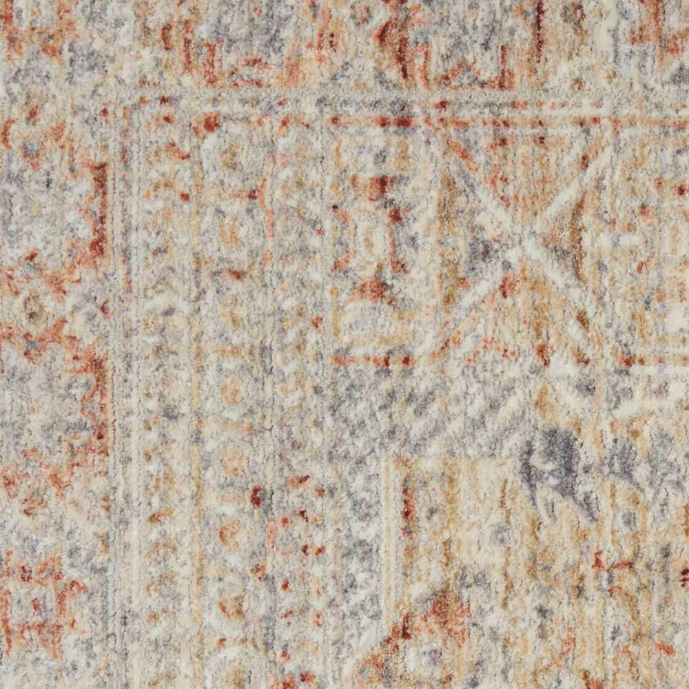 Nourison Lustrous Weave LUW02 2&#39;2&quot; x 7&#39;6&quot; Gray and Brick Runner, , large