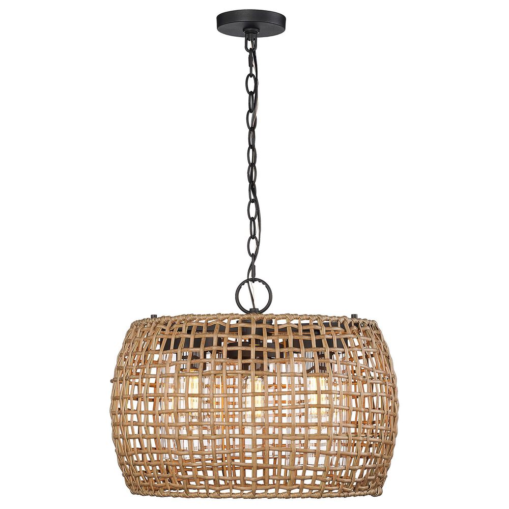 Golden Lighting Piper 3-Light Outdoor Pendant in Black, , large