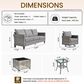 HOMLUX 8-Piece Outdoor Patio Furniture Set in Dark Grey, , large