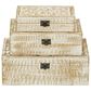 Maple and Jade Coastal Box in White and Brown (Set of 3), , large