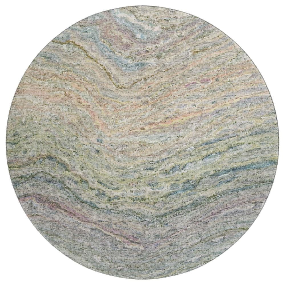 Dalyn Rug Company Lumara LM3 Sage 8" Round Area Rug, , large