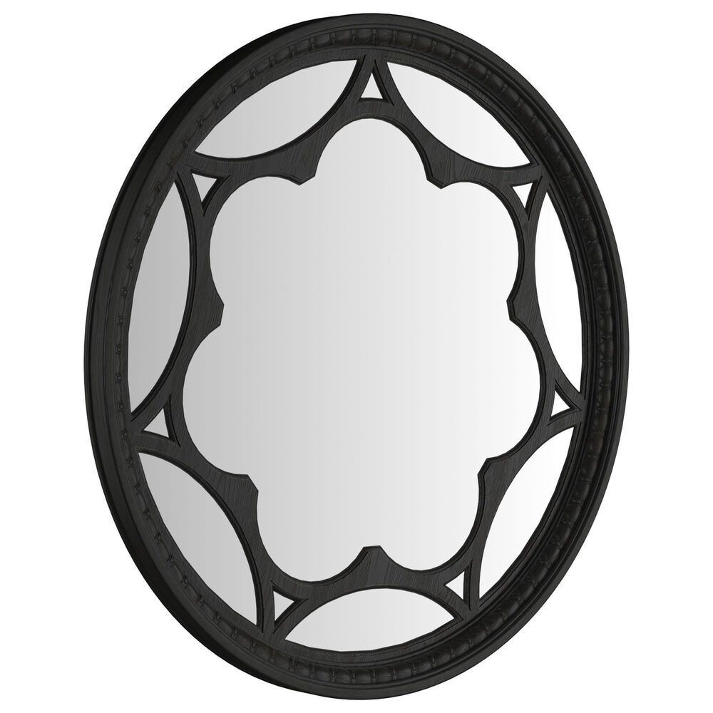 Vantage Atrium Round Mirror in Sable Black, , large
