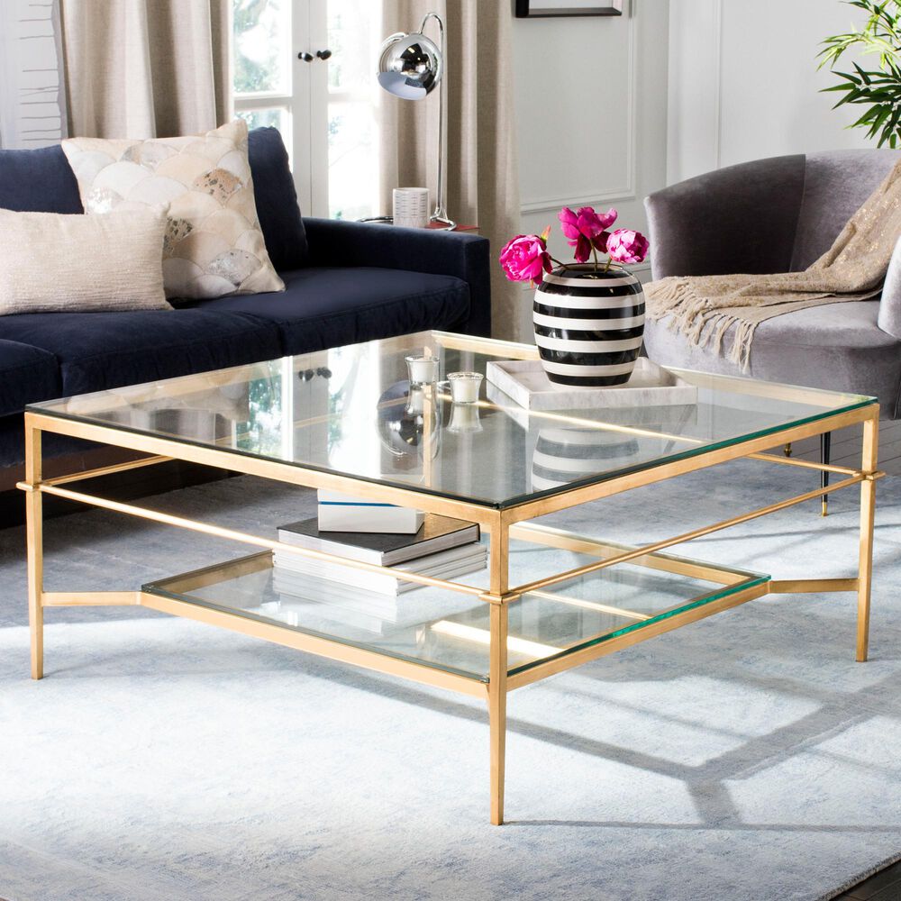 Safavieh Mieka Coffee Table in Gold, , large