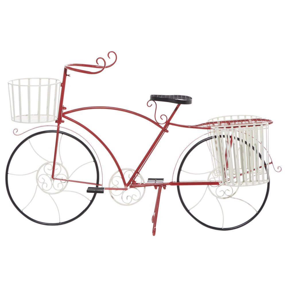 Maple and Jade 33" Farmhouse Metal Planter Red, , large