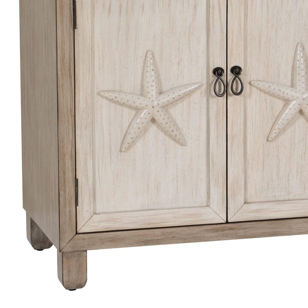 Linon Home Decor Jindran 2-Door Cabinet in Grey and Off White, , large