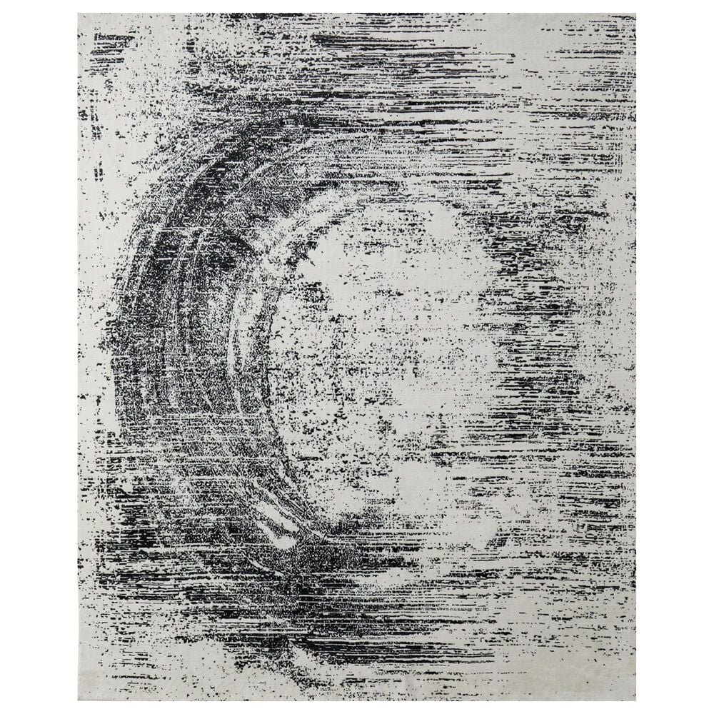 Feizy Coda 8928F 8" x 10" Black and White Area Rug, , large