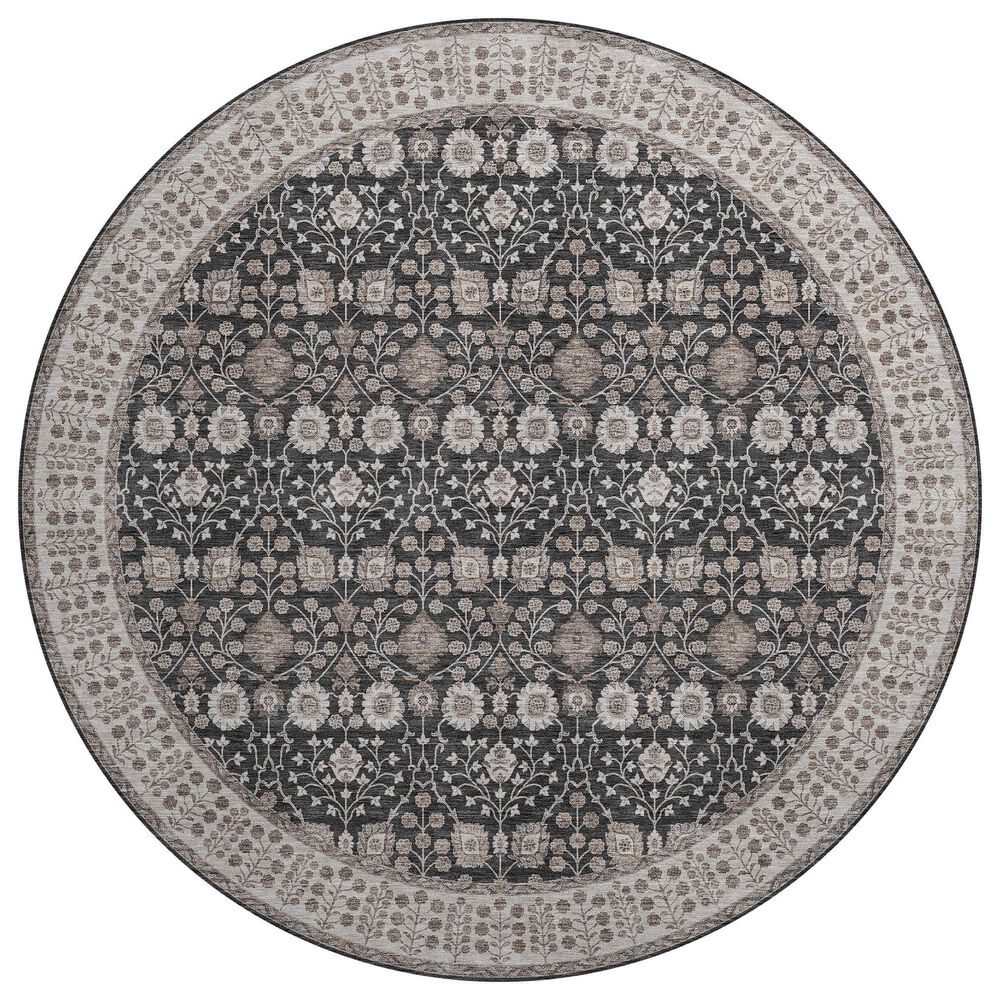 Dalyn Rug Company Hatay HY8 8" Round Black Area Rug, , large