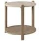 Bernards Furniture Trilogy Stone Top End Table in Rich Toffee and Cream, , large