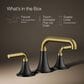 Kohler Tone Widespread Bathroom Sinks in Matte Black and Brushed Moderne Brass, , large
