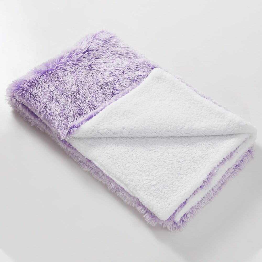Duke Imports Orchid Frost Plush Throw in Purple, , large