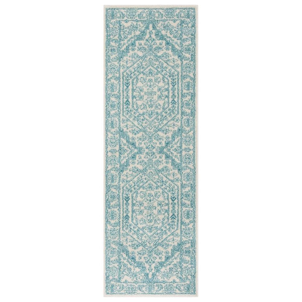 Safavieh Adirondack ADR108G 2&#39;6&quot; x 8&#39; Ivory and Teal Runner, , large