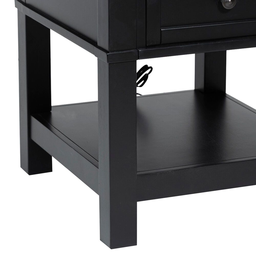 Ashley Wildenauer End Table in Warm Satin Black and Brown, , large