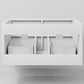 Lexora Home Castor 36" Single Bathroom Vanity in White with 2 cm White Cultured Marble Top and Rectangular Sink, , large