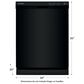 Frigidaire 24" Built-In Dishwasher with MaxDry in Black, , large