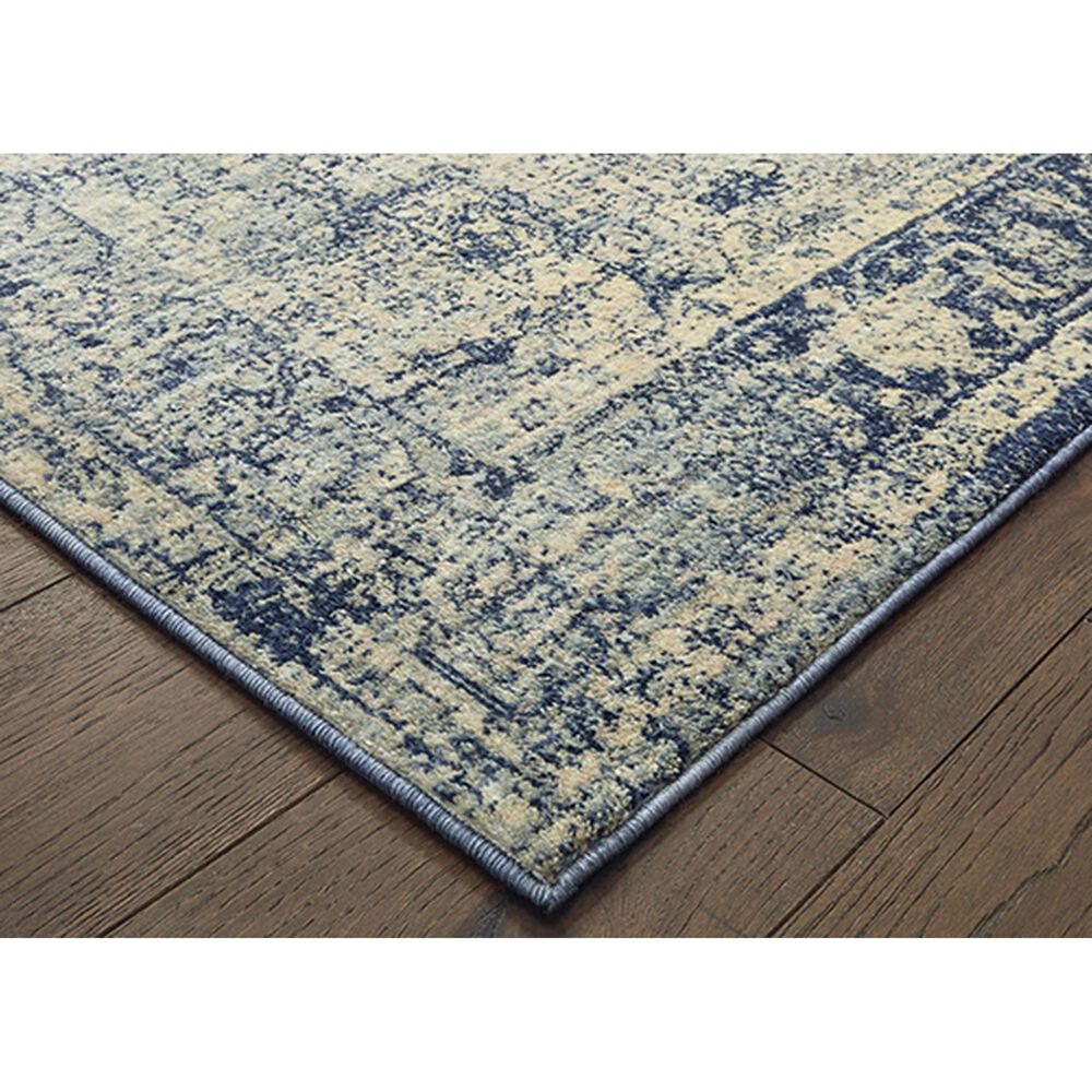 Oriental Weavers Pandora 70E 9&#39;10&quot; x 12&#39;10&quot; Ivory and Blue Area Rug, , large