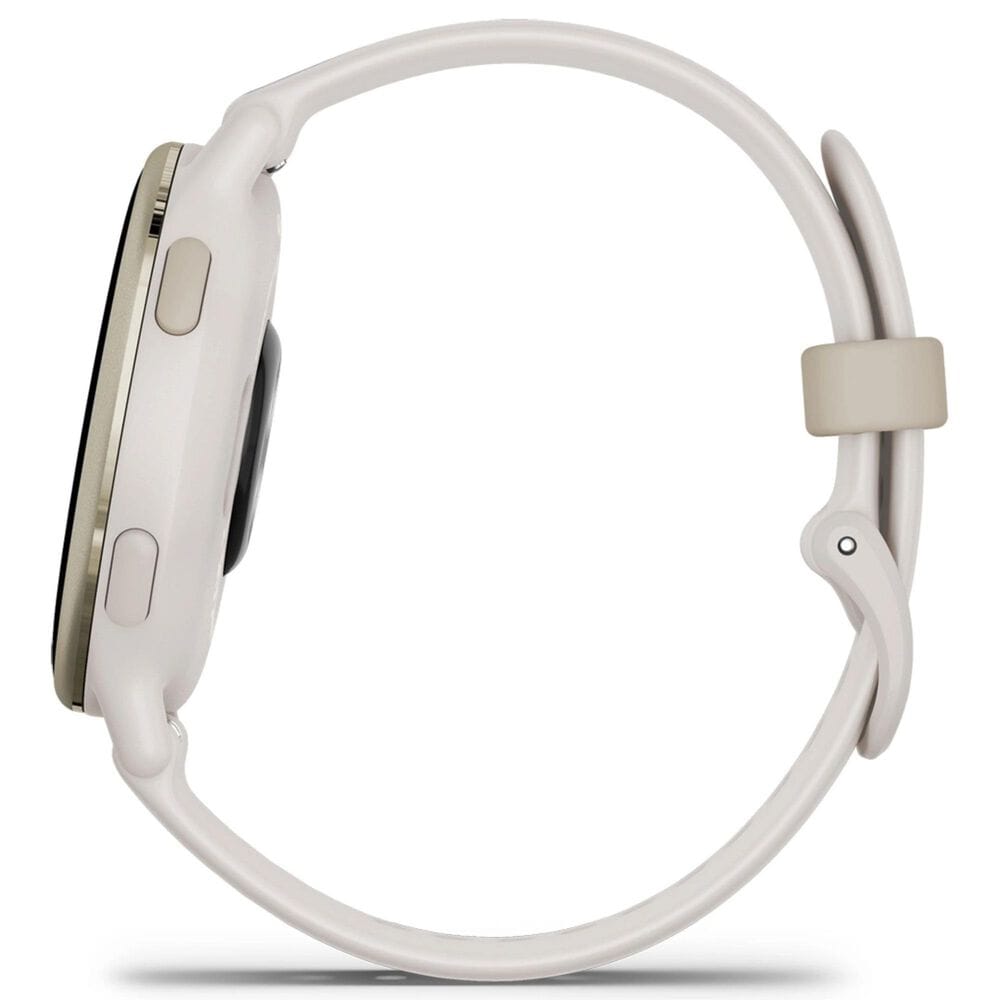 Garmin Vivoactive 5 Smartwatch 42.2mm Cream Gold Aluminum Bezel Case with Ivory Silicone Band, , large
