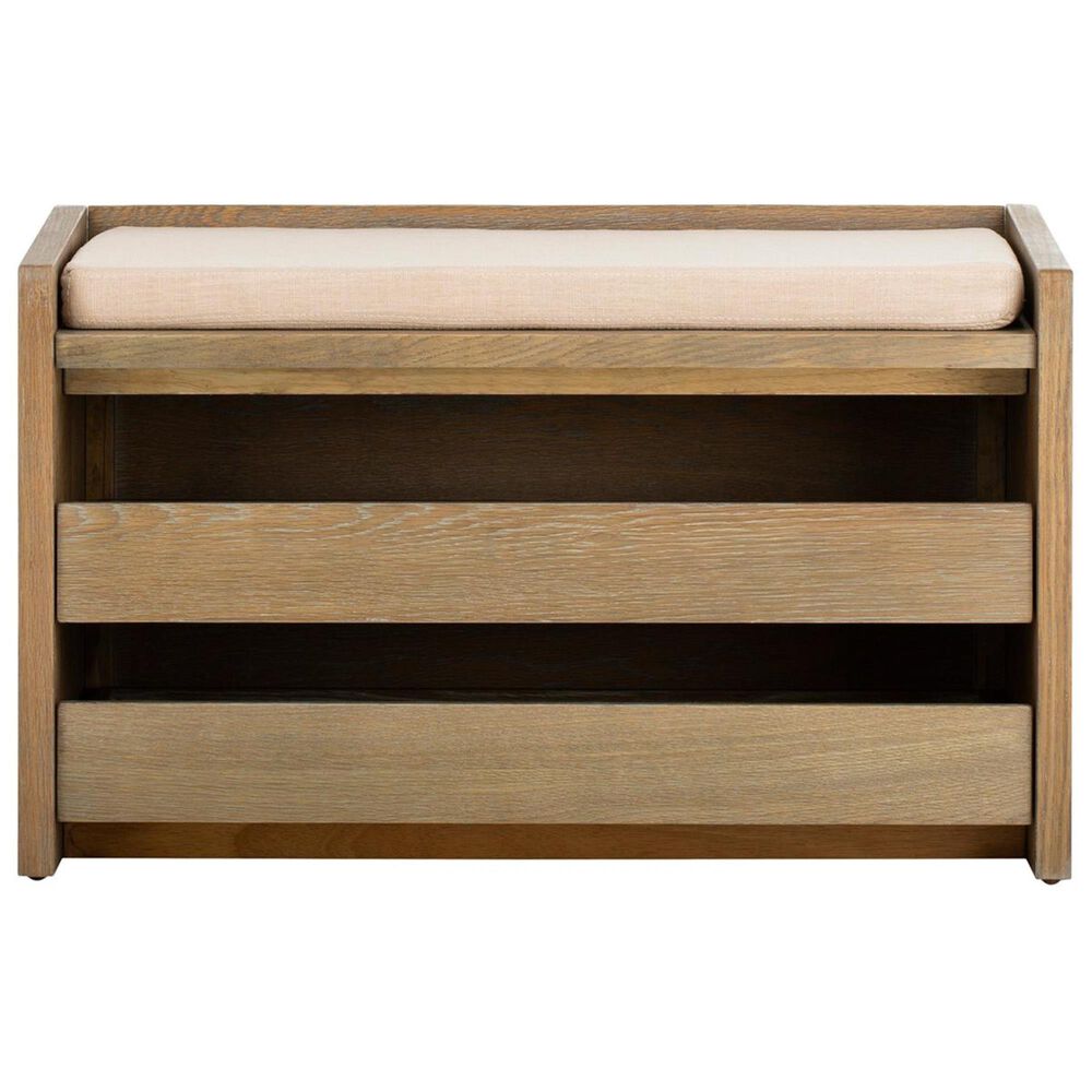 Safavieh Percy Storage Bench in Rustic Oak/Beige, , large