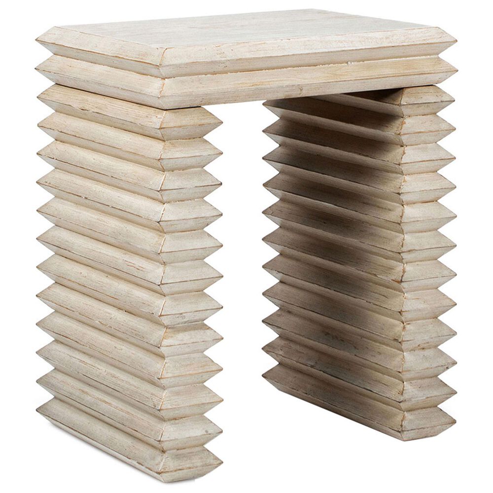 Jennifer Taylor Home Veda Side Table in Whitewashed Natural, , large