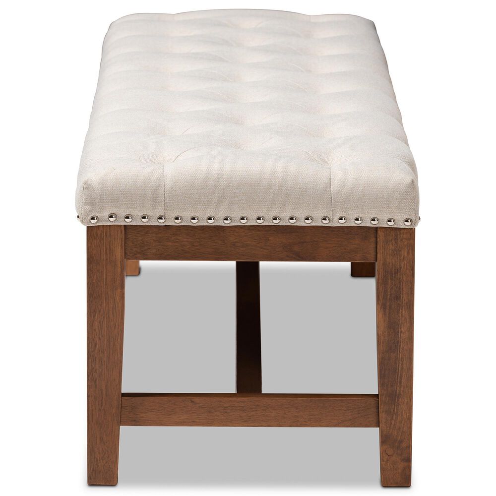 Baxton Studio Ainsley Accent Bench in Light Beige, , large