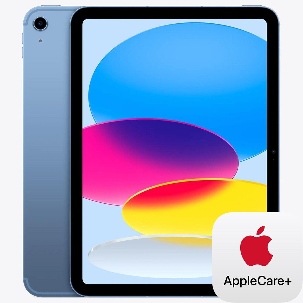 Apple 10.9" iPad (10th Gen.) Wi-Fi Cellular - 256GB - Blue with 2-Year AppleCare+, , large
