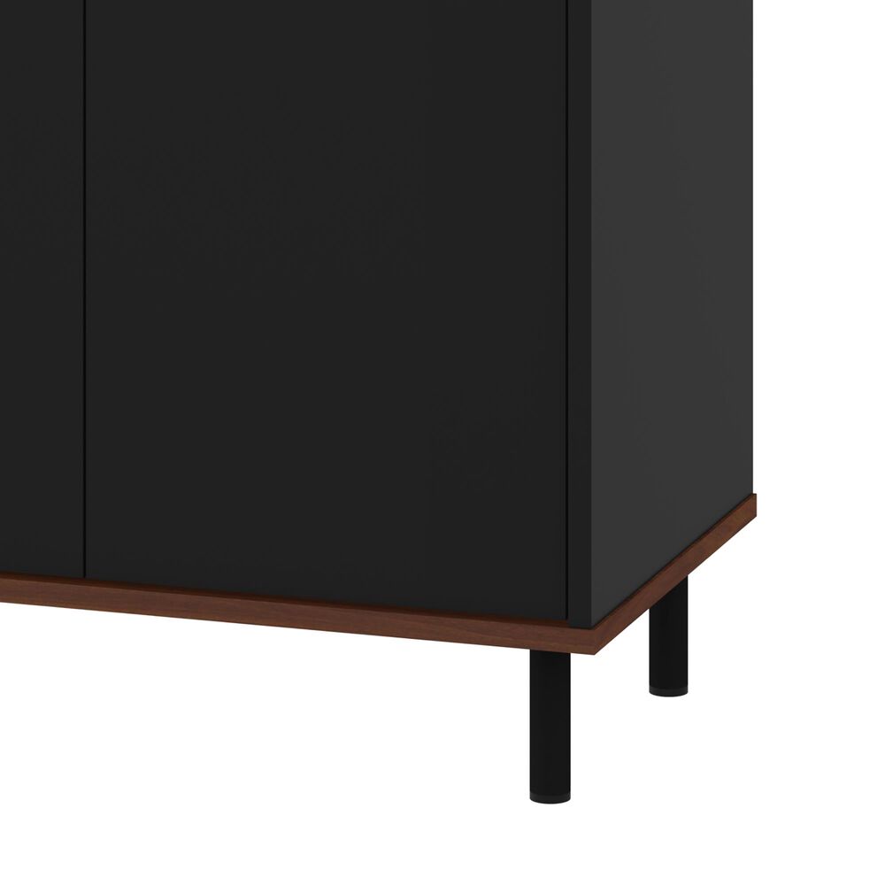 Dayton Mosholu 3-Shelf Accent Cabinet in Black/Nut Brown, , large