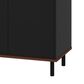 Dayton Mosholu 3-Shelf Accent Cabinet in Black/Nut Brown, , large