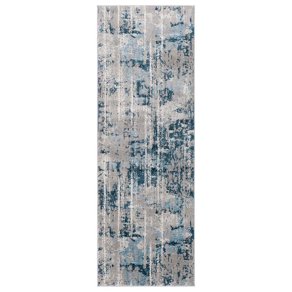 Surya Tibetan TBT-2331 2'7" x 7'7" Teal, Ivory, Taupe and Dark Green Runner, , large