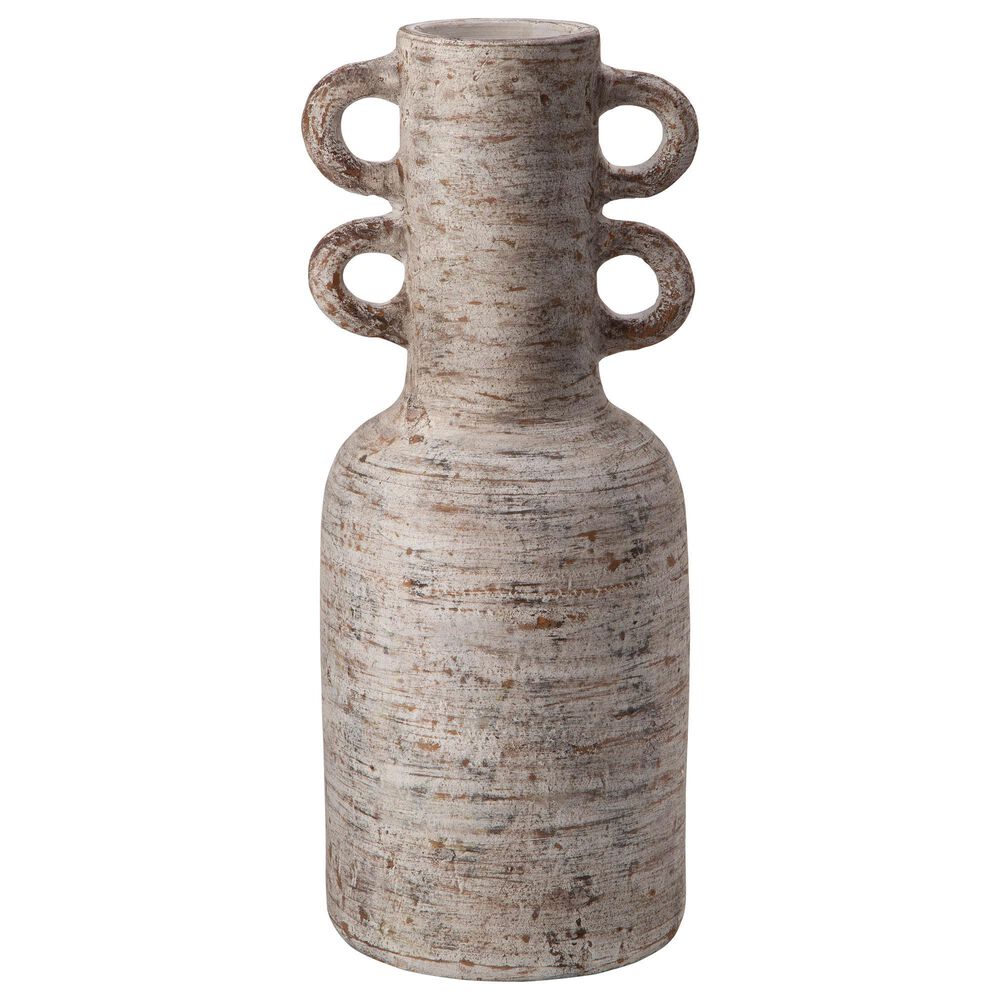 Ashley Wellbridge 20" Vase in Distressed White, , large