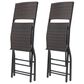 Hearth and Haven Outdoor Foldable Bar Stool in Multi-Brown (Set of 2), , large