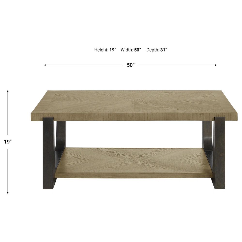 Golden Wave Furniture Sutton Place Coffee Table in Caramel and Cocoa, , large