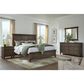 Riva Ridge Oxford King Panel Bed in Cocoa with USB Ports, , large