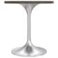 Leisuremod LeisureMod Verve Collection 27 Round Dining Table, Brushed Chrome Base with Dark Maple MDF Top, , large