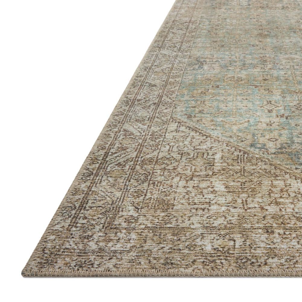 Amber Lewis x Loloi Cambria Aqua and Natural 2'6" x 9'6" Runner, , large
