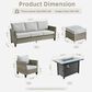 HOMLUX 6-Piece Patio Set in Gray, , large